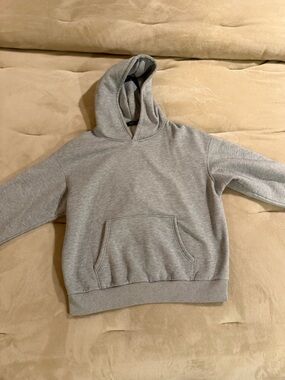 Oversized Grey Hooded Sweatshirt Pullover